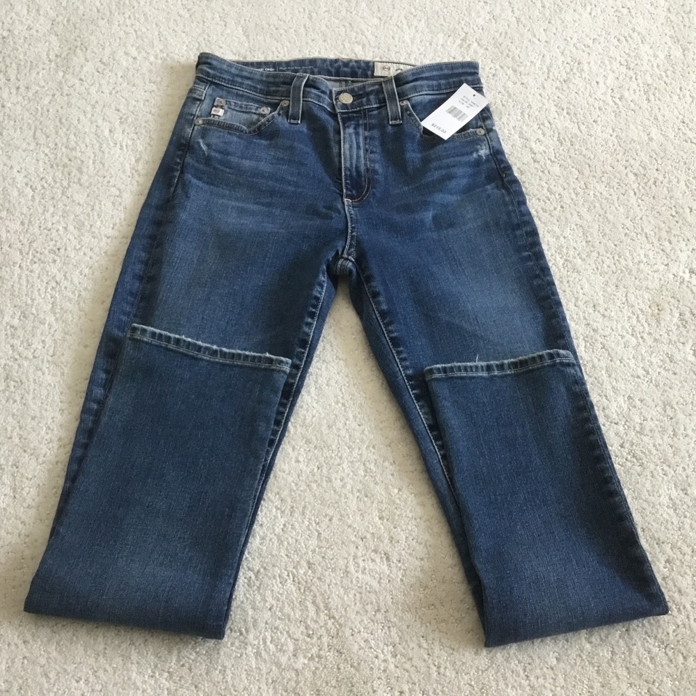 AG-ED Denim Jeans Mari Crop High Waisted